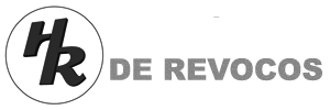 Logotipo de Hispánica de Revocos en blanco y negro